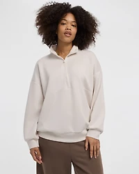 Half-Zip Mock-Neck Pullover - HYLUX Hyba
