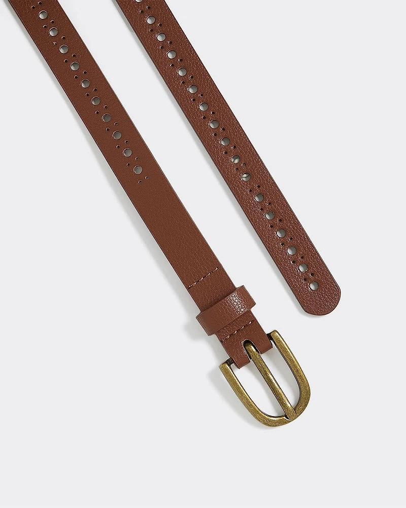 Ceinture étroite en faux cuir