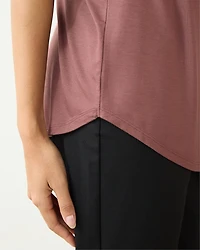 Tunique à manches très courtes et col V