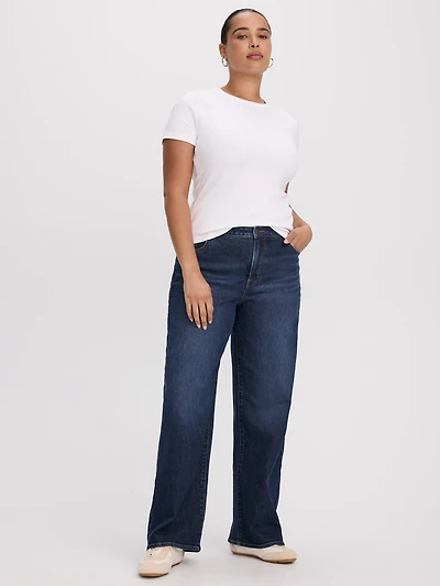 Wide-Leg Mid-Rise Jean - Curvy Fit