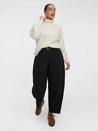 Pantalon taille mi-haute à jambe ballon - Coupe Courbes