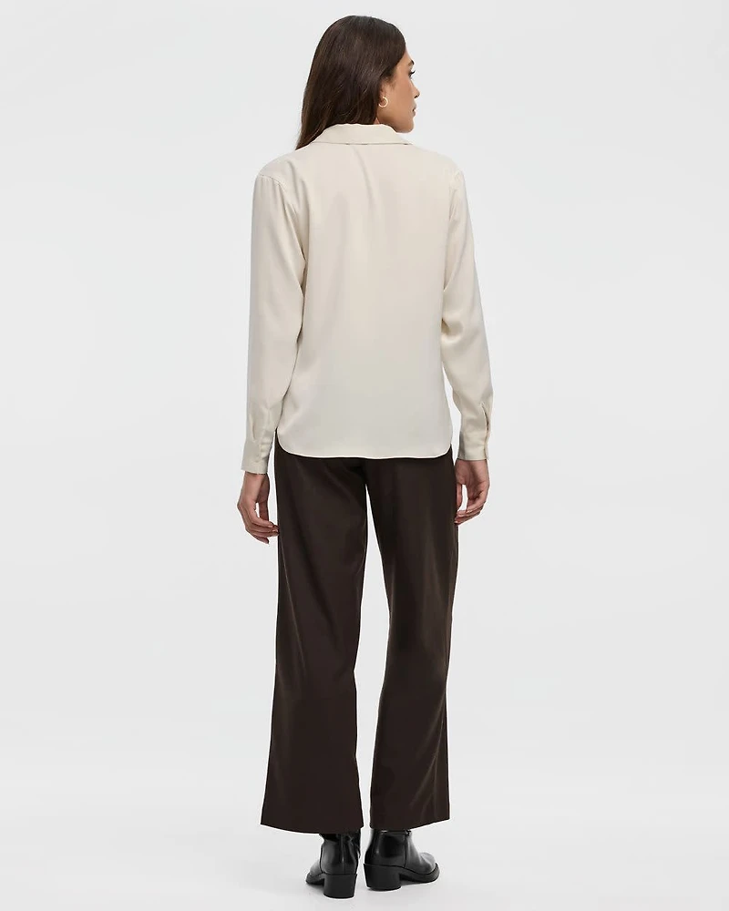 Satin Long-Sleeve Shirt