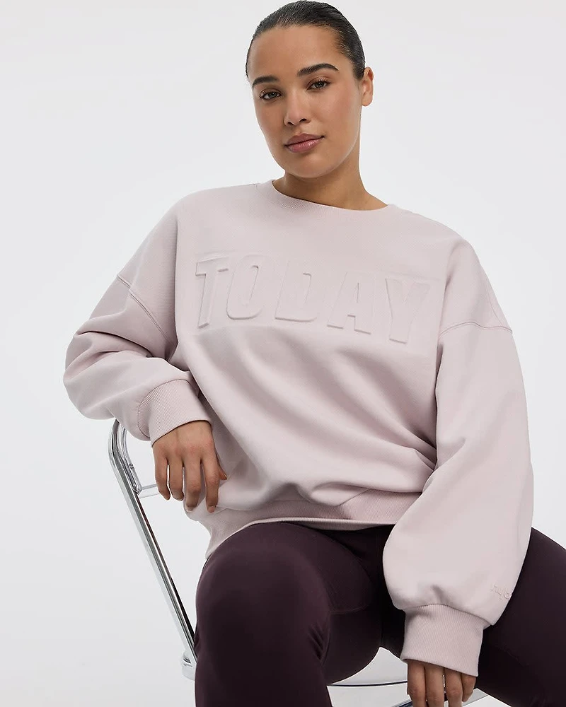 Pull en molleton avec relief - Hyba