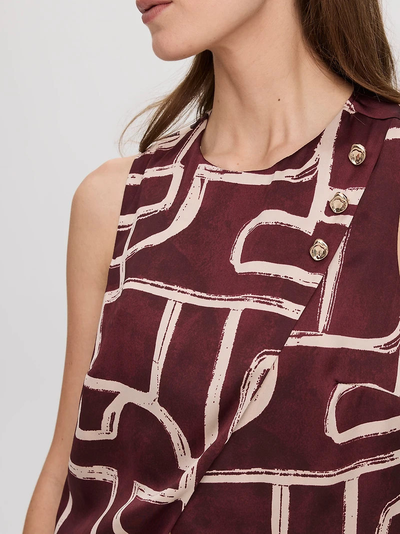Sleeveless Wrap Top