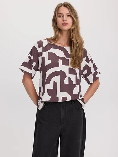 Blouse t-shirt à col rond
