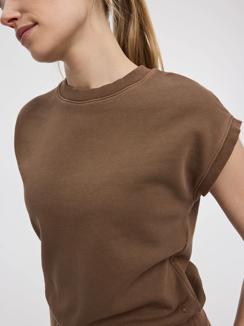 T-shirt à manches très courtes et col rond - Hyba