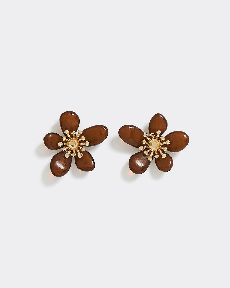 Resin Flower Earrings