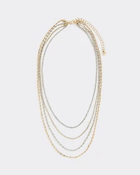 Four-Chain Short Necklace