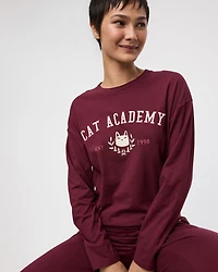 Long-Sleeve Top and Jogger Cotton Pyjama Set