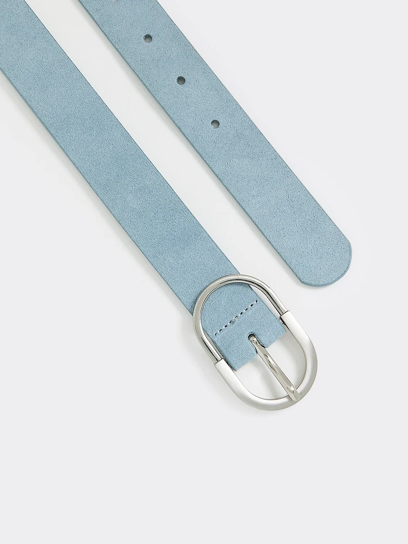 Ceinture en suède bleu