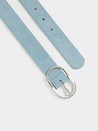 Ceinture en suède bleu