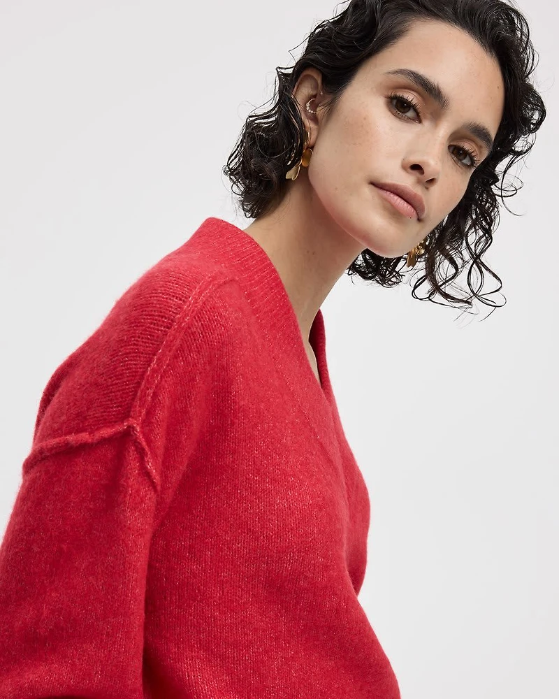 Pull à manches longues et col V