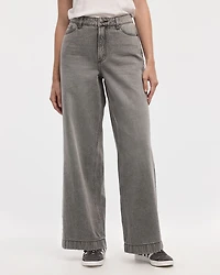 Wide-Leg High-Rise Jean