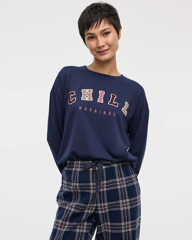 Long-Sleeve Crew-Neck Sweatshirt