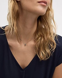 Stainless Steel Short Necklace with Teardrop Pendant