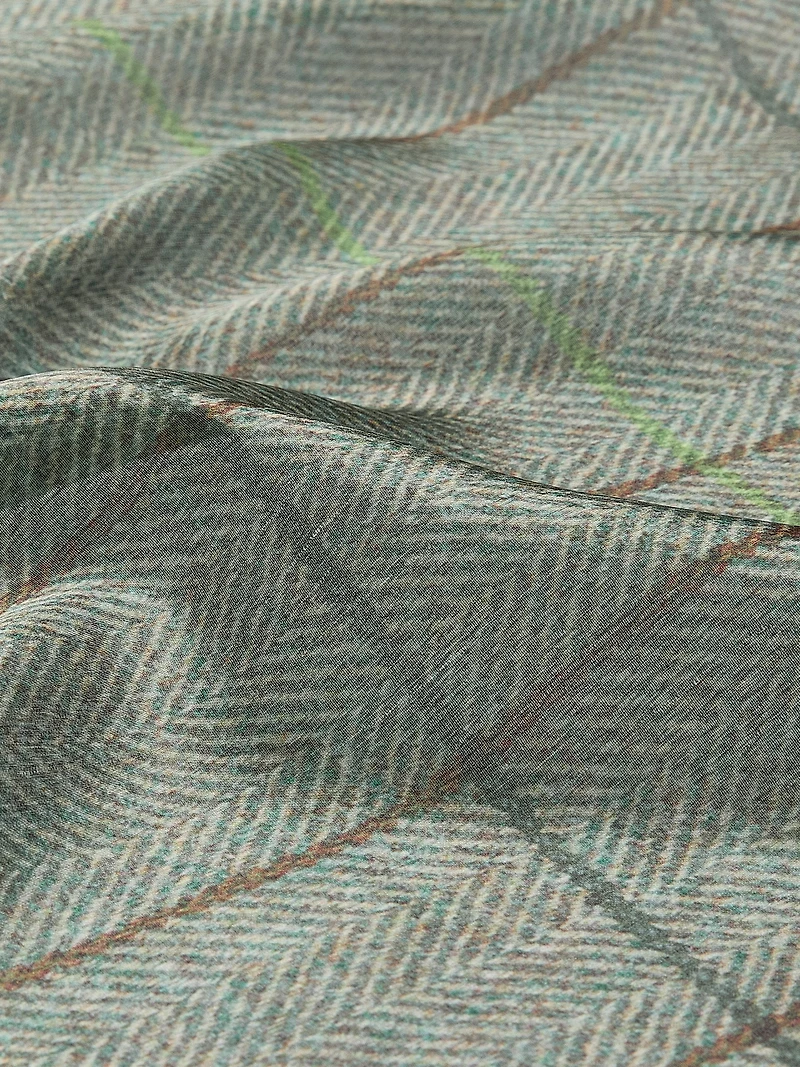 Foulard carré en satin à motif à chevrons