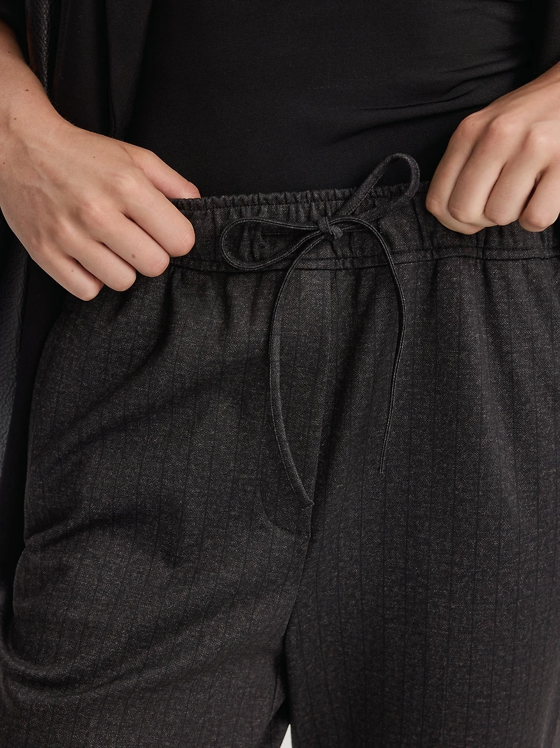 Barrel-Leg High-Rise Pinstripe Pants - The Modern Stretch (R)
