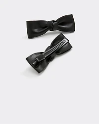 Barrettes en faux cuir en forme de boucle - Ens. de 2