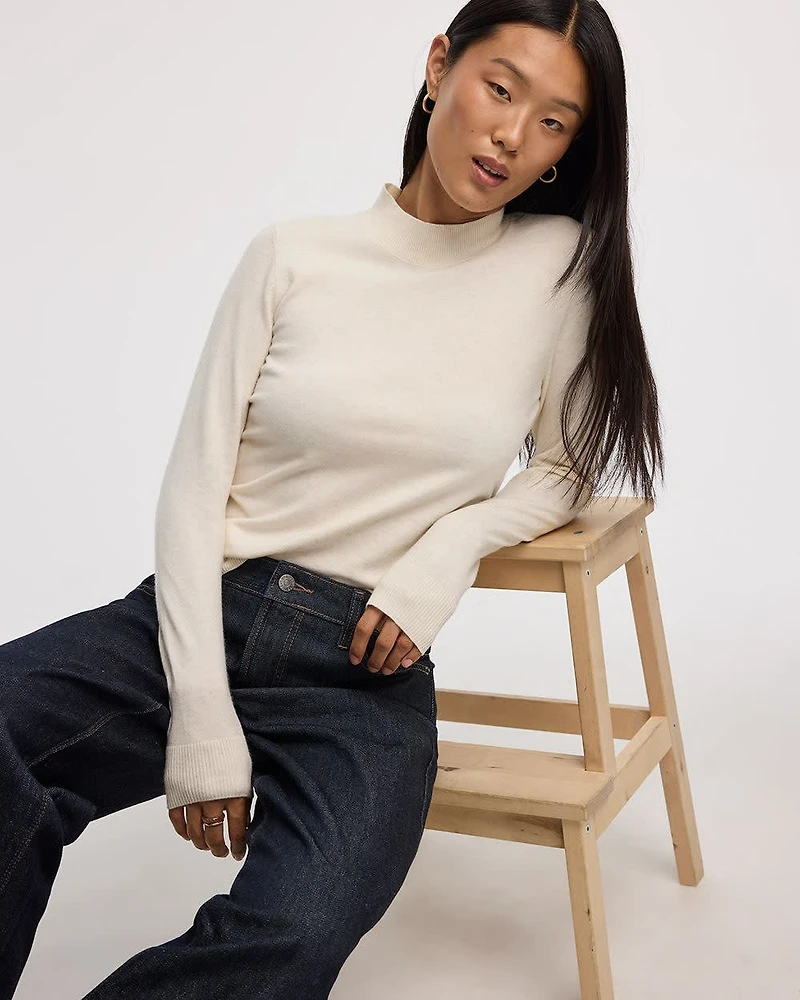Long-Sleeve Mock-Neck Pullover - R Essentials