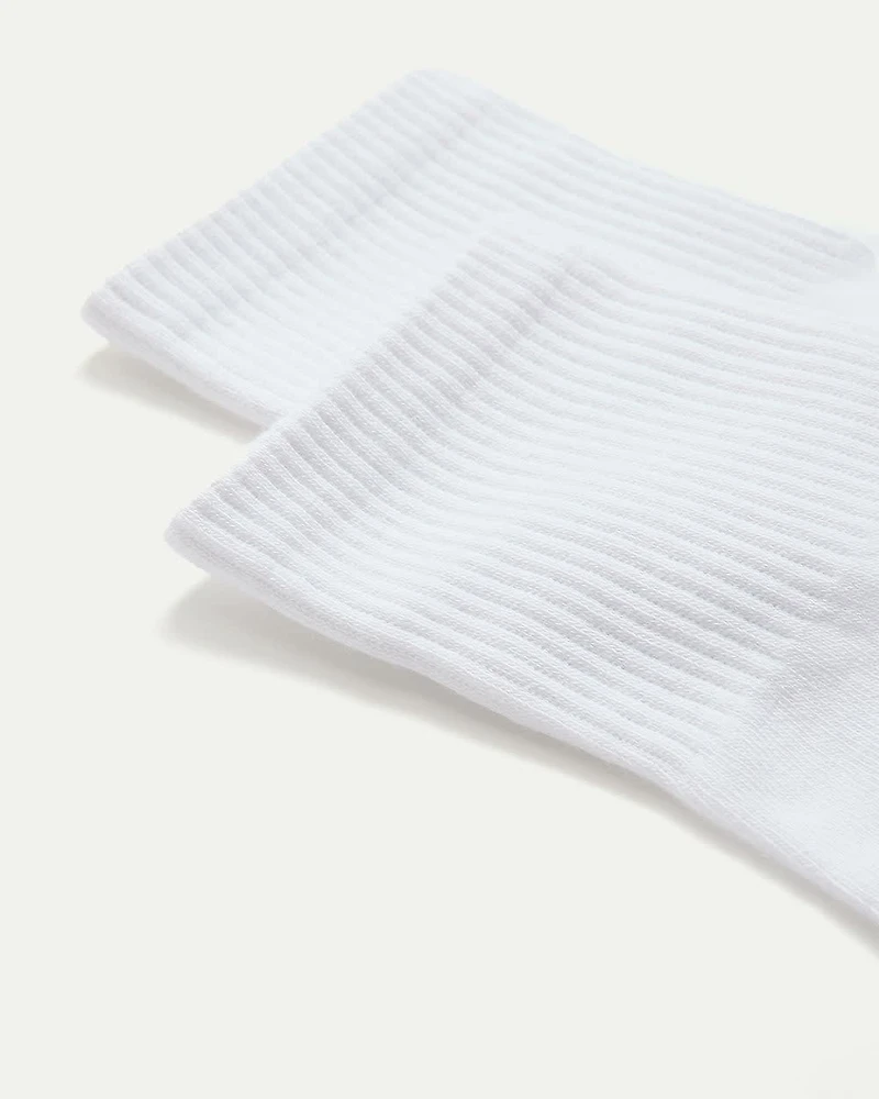 Ribbed Cotton Anklet Socks