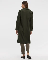 Long Coat with Two-Button Closure