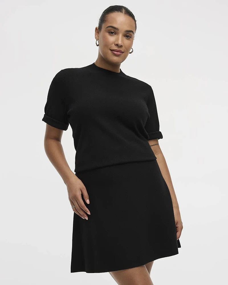 Mini jupe avec taille élastique