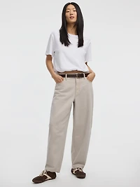 Jeans taille haute à jambe ballon