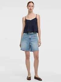 Short ample à taille mi-haute