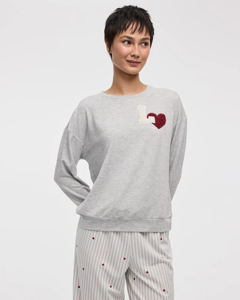 Long-Sleeve Crew-Neck Sweatshirt