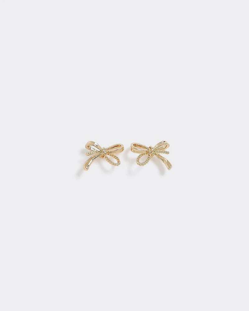 Small Delicate Bow Earrings