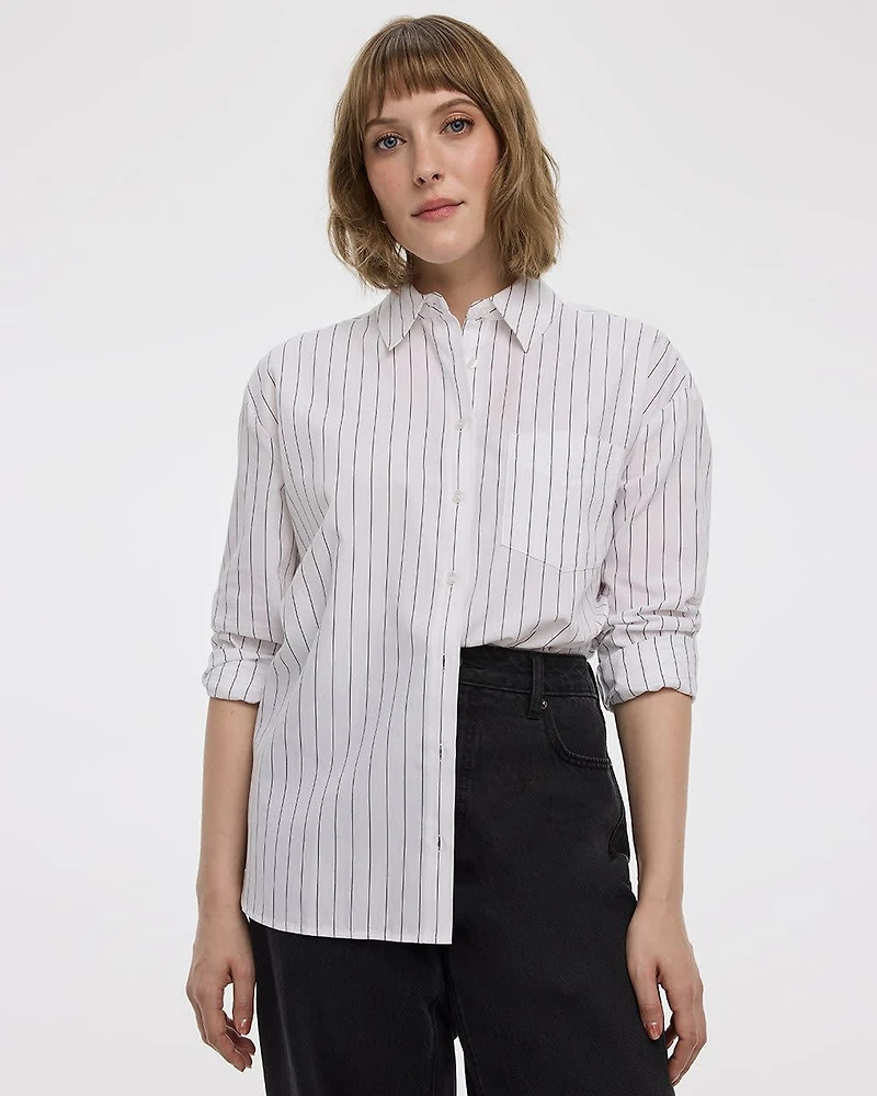 Chemise rayée à manches longues