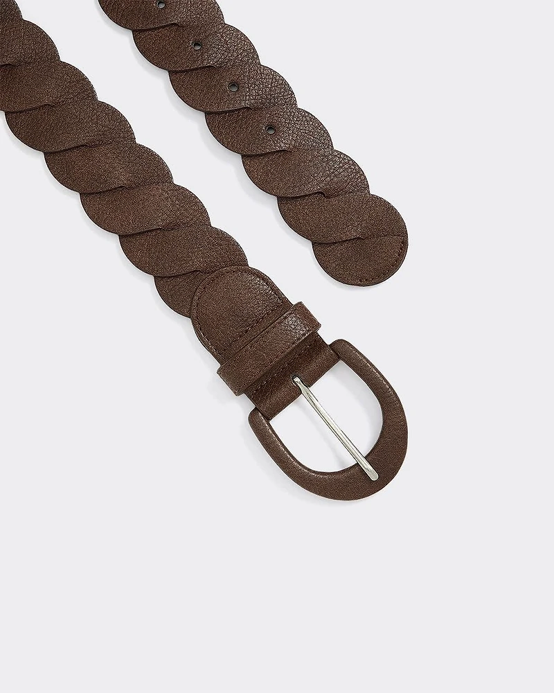 Ceinture torsadée en faux cuir