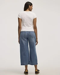 Fitted Crew-Neck Ribbed T-Shirt