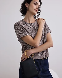 Extended-Sleeve Crew-Neck T-Shirt