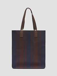 Sac fourre-tout rayé en maille tissée