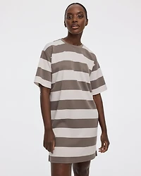 HYLUX Striped T-Shirt Dress