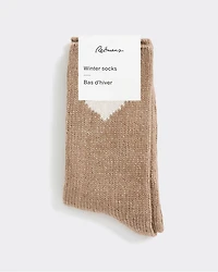 Winter Socks with Heart at Hem