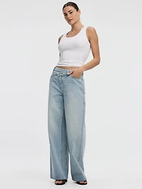 Wide-Leg Wrap-Waist Pant