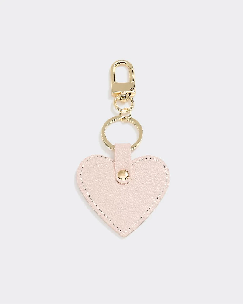 Faux Leather Heart Bag Charm