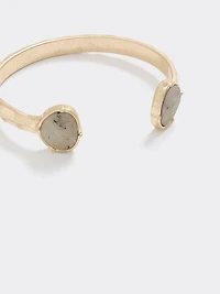 Open Cuff Bracelet with Semi-Precious Stones