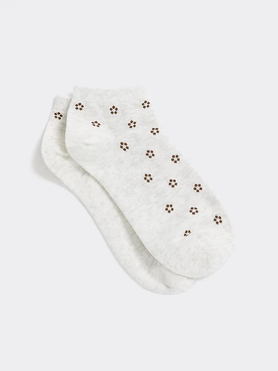 Anklet Socks with Tiny Flowers