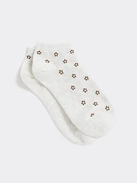 Anklet Socks with Tiny Flowers
