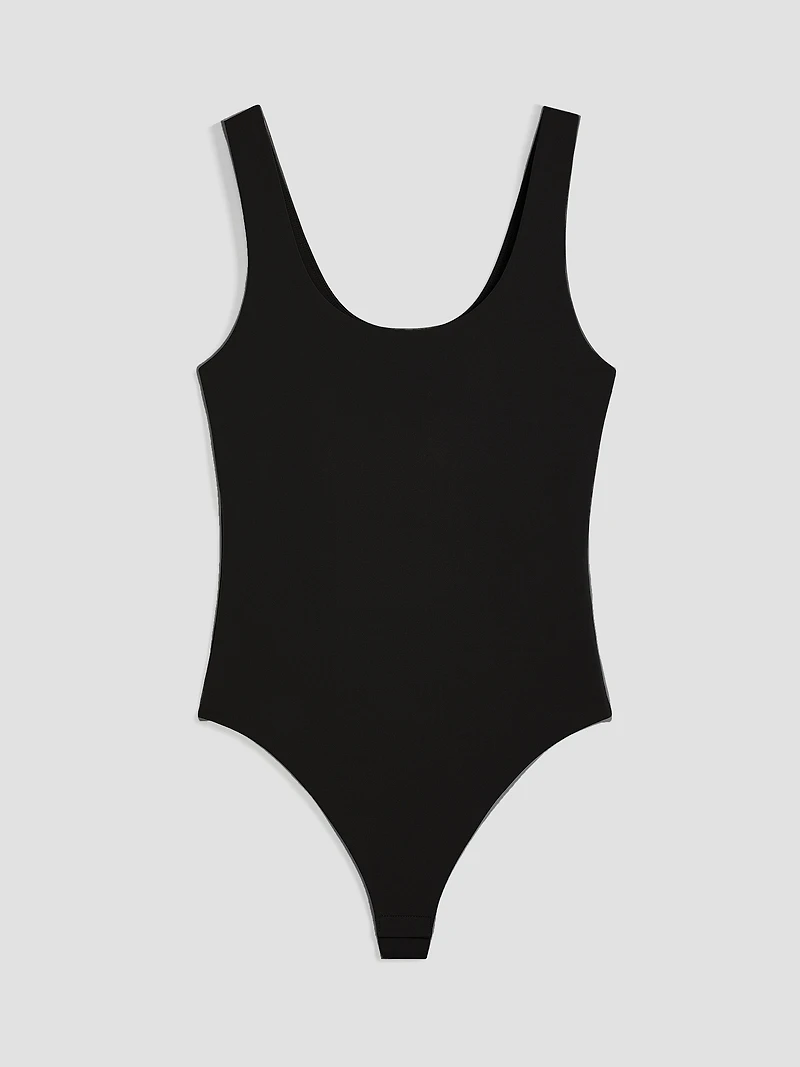 Sleeveless Scoop-Neck Bodysuit