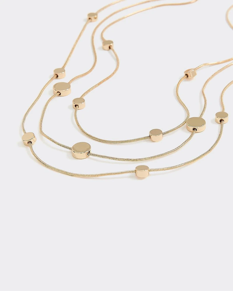 Three-Layer Beaded Necklace