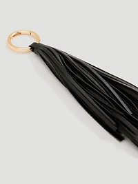 Faux Leather Fringe Bag Charm
