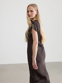 Robe maxi à taille empire et col V