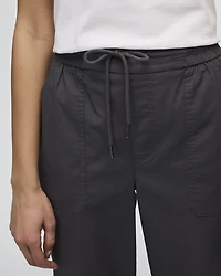 Pantalon capri en popeline