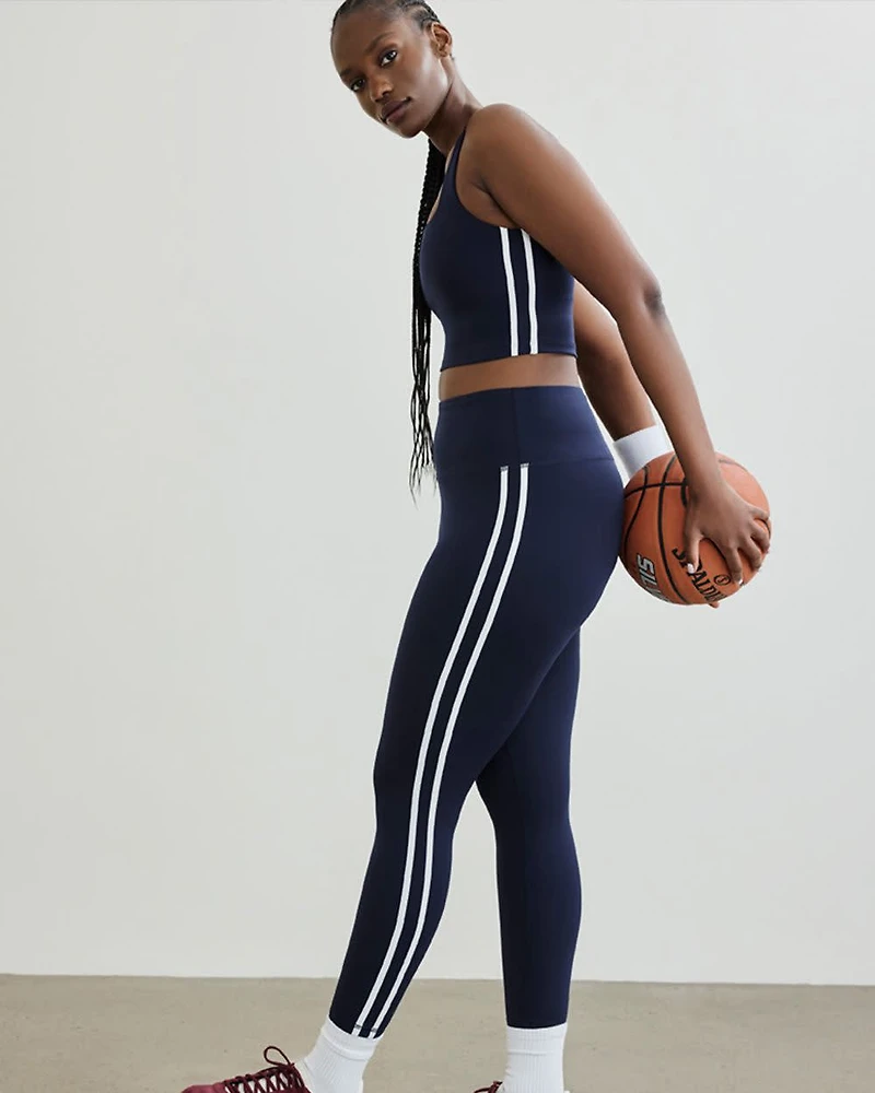 High-Rise Pulse Legging with Contrast Stitches