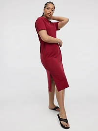 Short-Sleeve Midi Polo Dress - Hyba