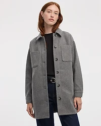Veste-chemise longue avec poches
